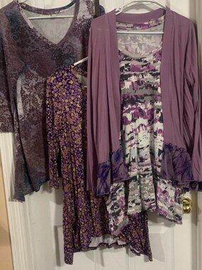 LOGO by Lori Goldstein Lot of 4 Women's Multi Cardigan + 3 shirts